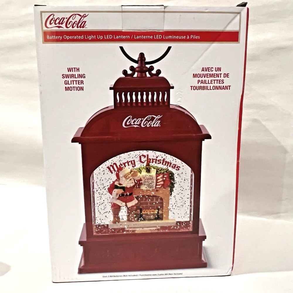 Coca-Cola Kurt S.‎ Adler Battery LED Lantern Light-Up Christmas NIB